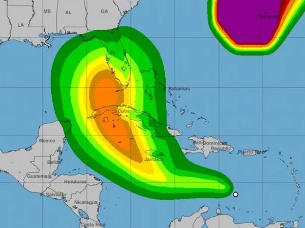 ONAMET pronòstica para hoy depresiòn topical  producirà rafagas de viento y tormentas elèctricas