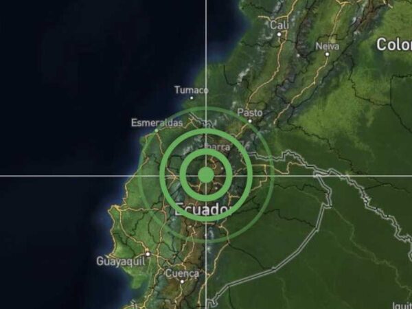 Se registra sismo de magnitud 3.5 en Ecuador en la escala Richter