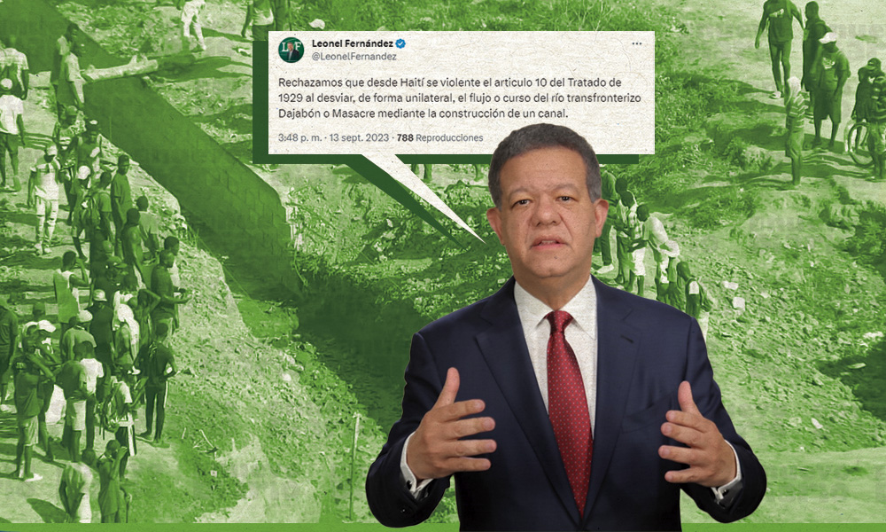 Leonel Fernàndez dice construccion de canal para desvìar agua del Masacre es una provocaciòn al paìs