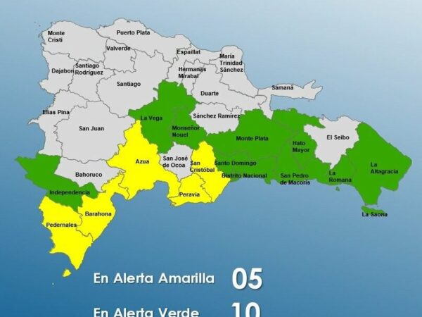 COE mantiene en alerta amarilla cinco provincias y diez en alerta verde por huracàn Beryl
