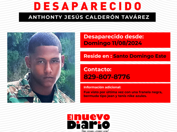 Familiares reportan raso del ERD como desaparecido desde el pasado domingo