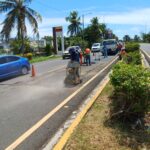 Ministerio de Obras Pùblicas y RD Vial realizan trabajos de repavimentaciòn en ruta 66 del AILA