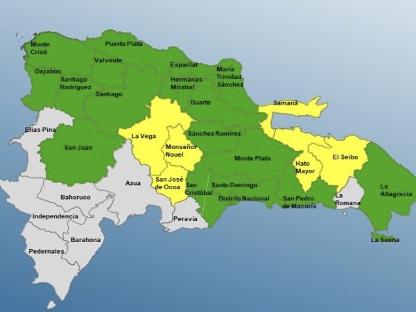 COE mantiene seis provincias en alerta amarilla y 18 en verde por posibles crecidas de rìos
