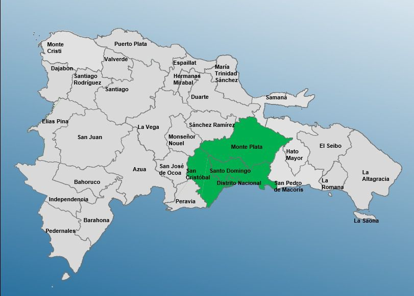 El COE mantiene tres provincias y el Distrito Nacional en alerta verde por vaguada